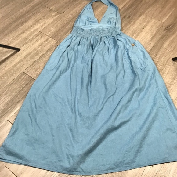 Urban Outfitters Blue Marilyn Monroe Style Halter Dress size S - Picture 7 of 8